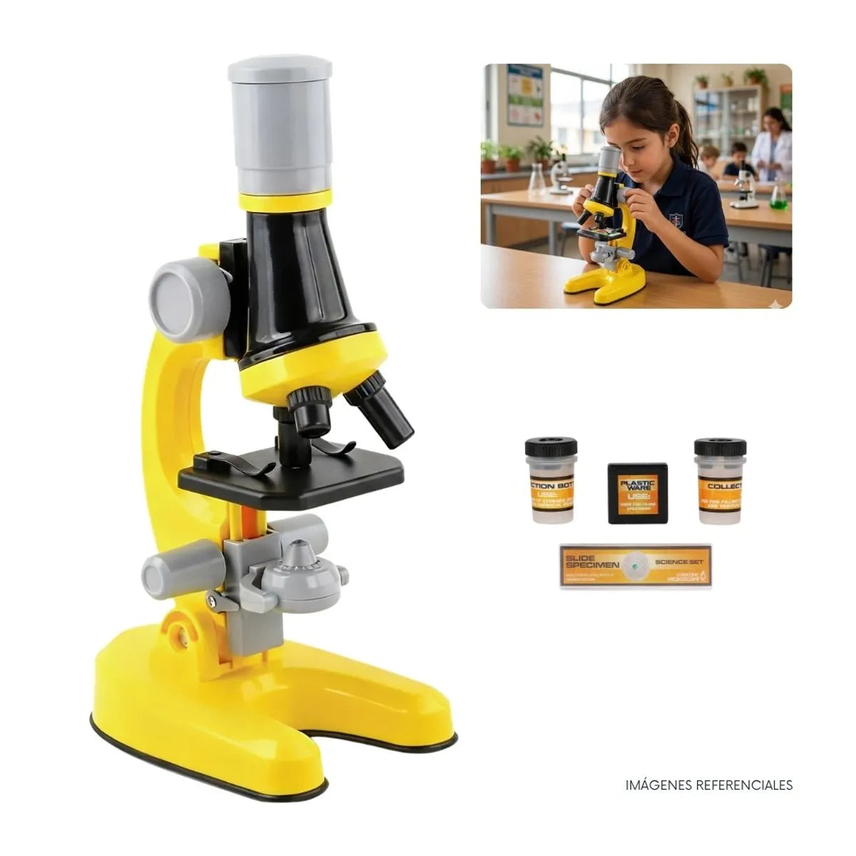 KIT MICROSCOPIO PARA NIÑOS