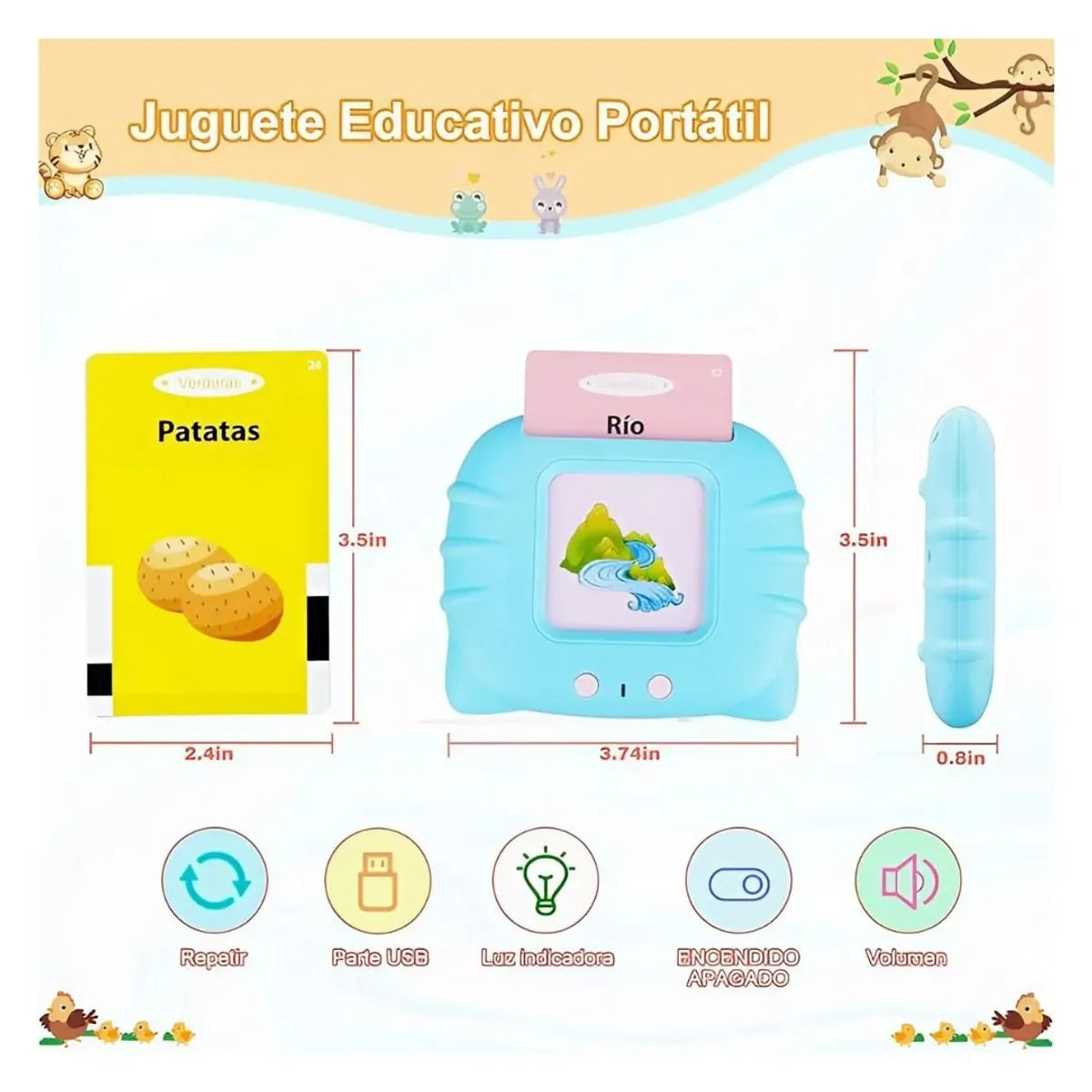 TARJETAS FLASH INTERACTIVAS AUDIBLES - JUEGO DIDÁTICO